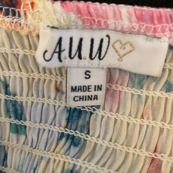 AUW Size Small Mini Floral Dress - Picture 4 of 4